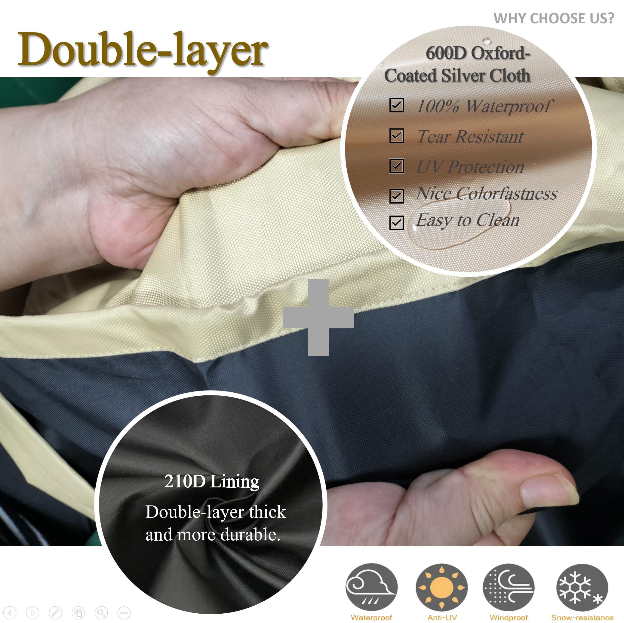 CHENGNAN top zipper detail showing easy valve access and protection