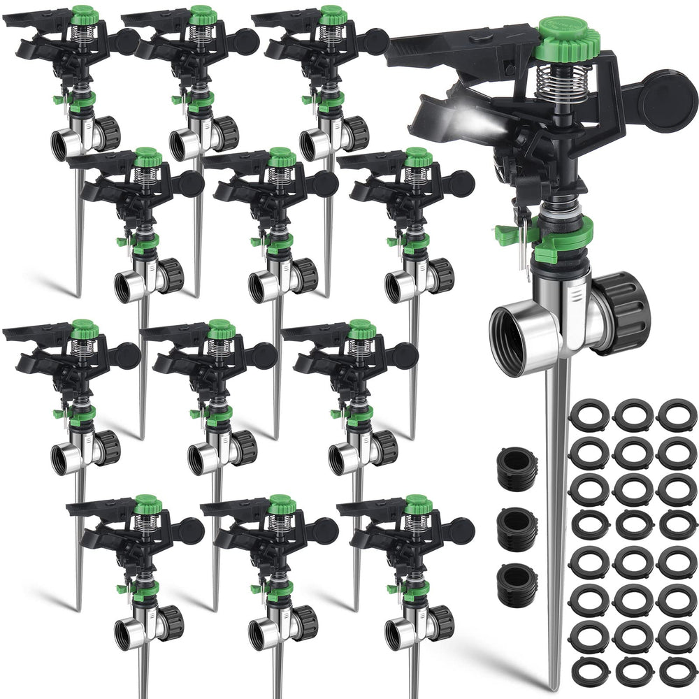 CHENGU front view of 12-pack sprinklers showing compact storage and value