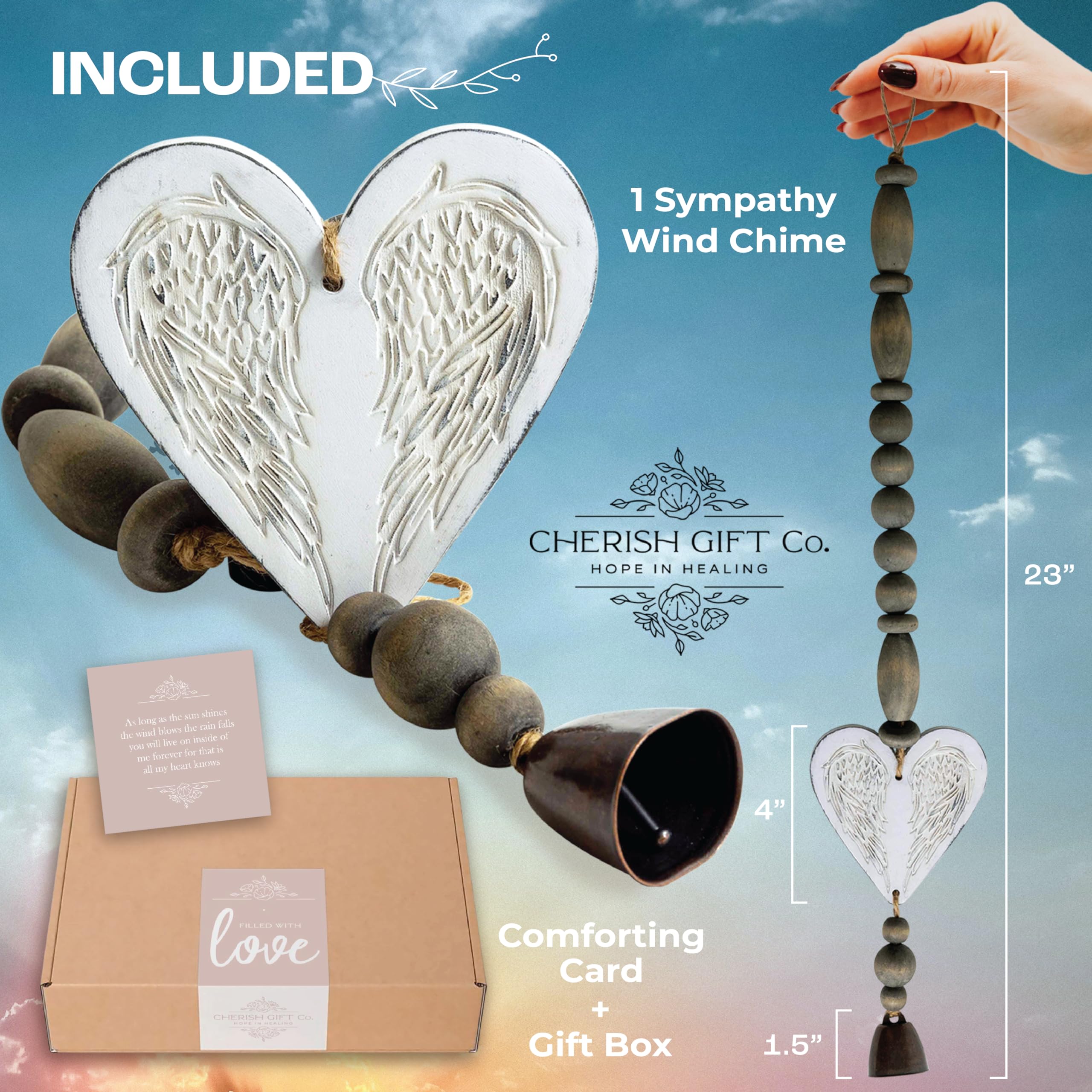 Cherish Gift Co. close-up of chime finish showing quality and calm aesthetic