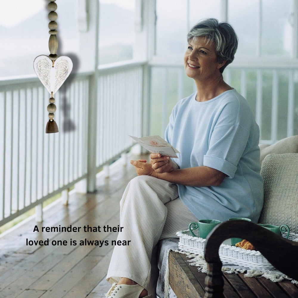 Cherish Gift Co. wind chime displayed on a shelf as a tasteful indoor memorial