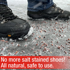 Cherry Stone applied to sidewalk steps showing improved foot traction and safety