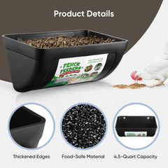 Chewoof feeder secured with screws to a coop wall showing stable mounting benefit