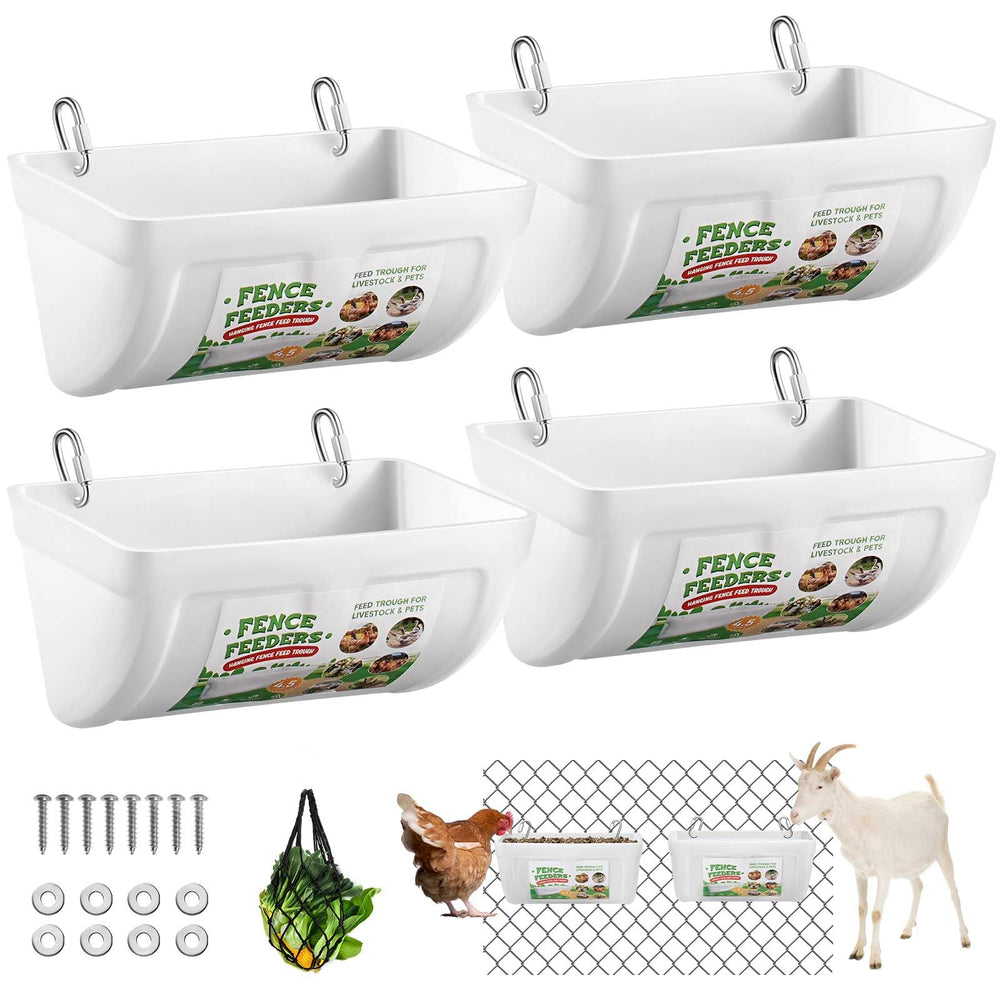 Chewoof front view hanging feeder showing tidy elevated feed access and easy refill