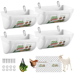 Chewoof front view hanging feeder showing tidy elevated feed access and easy refill