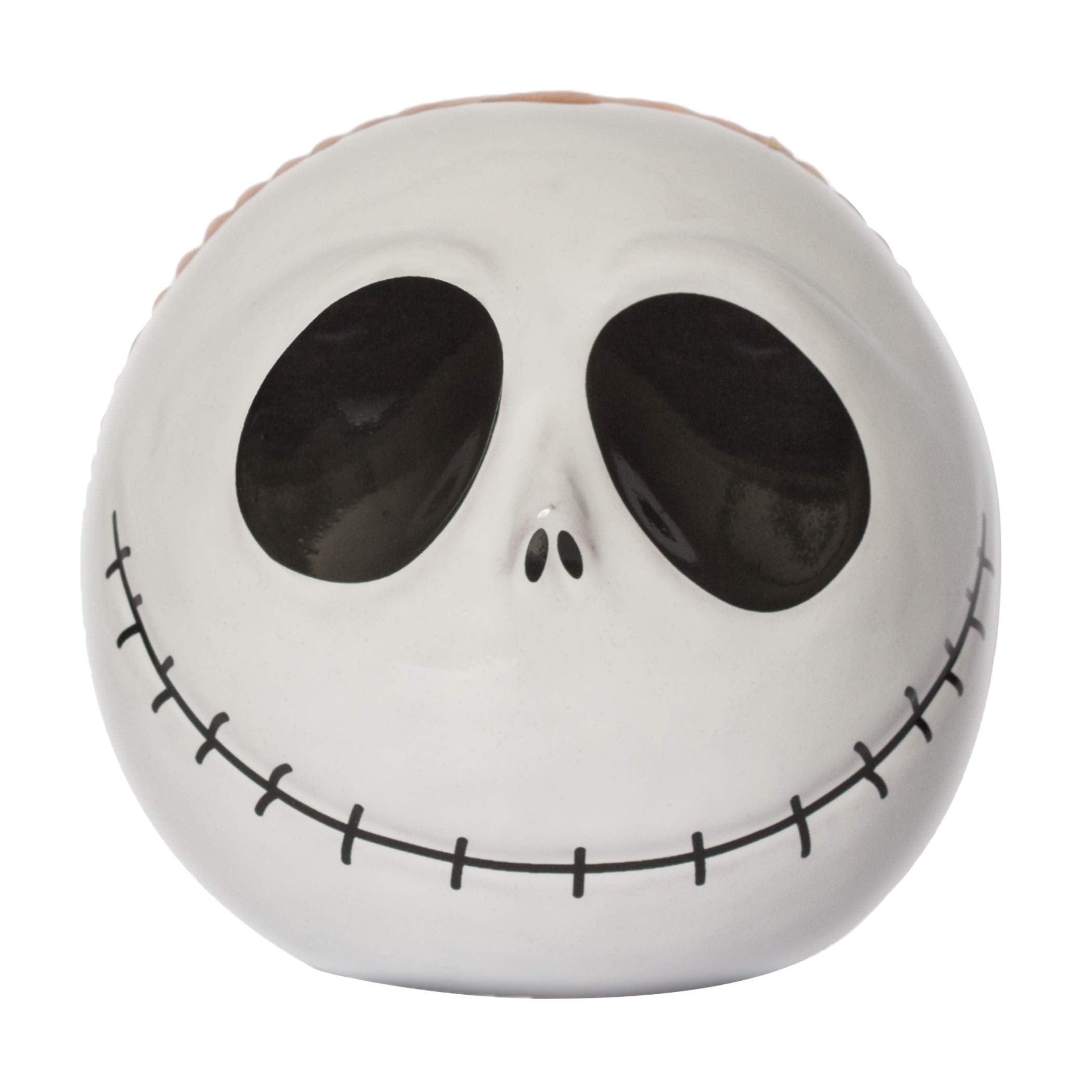 Close-up of Jack Skellington planter texture with sprouting chia showing detail and quick green coverage benefit