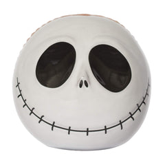 Close-up of Jack Skellington planter texture with sprouting chia showing detail and quick green coverage benefit