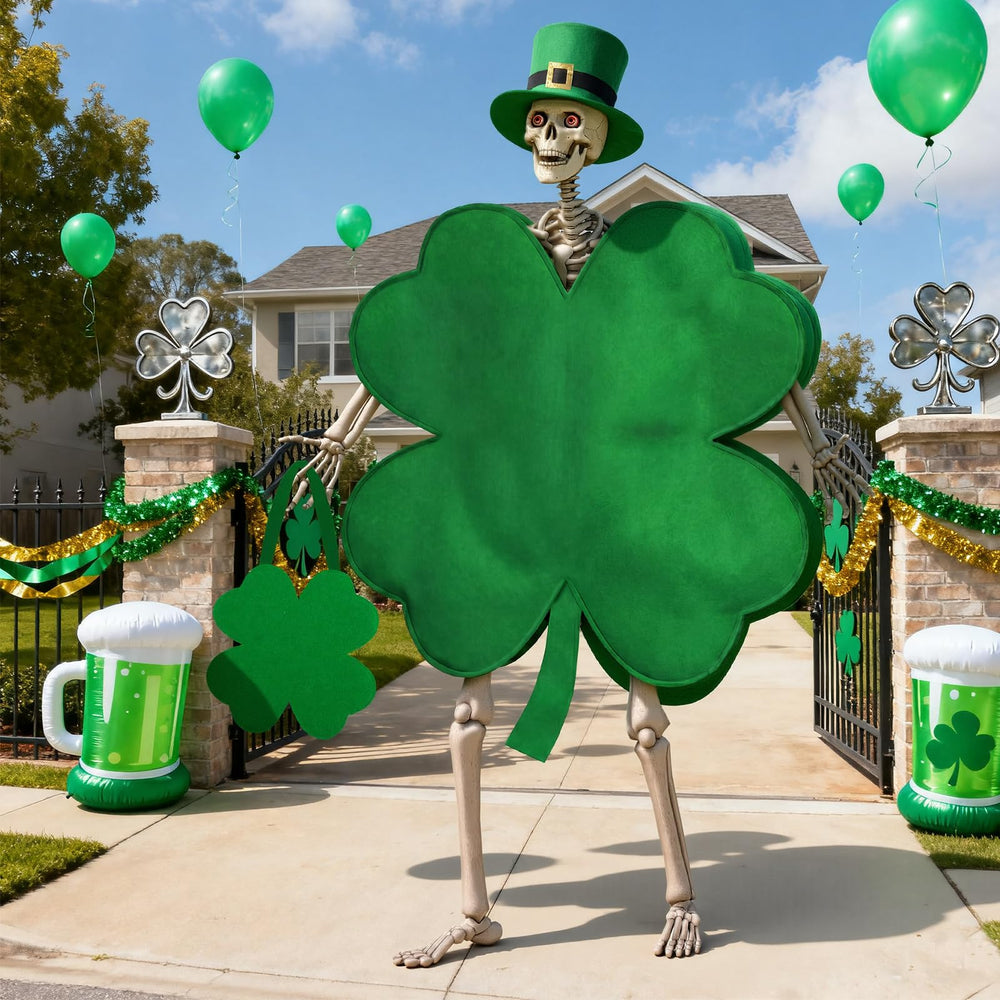 Chicingyou full 12 ft skeleton dressed outdoors for eye-catching decor
