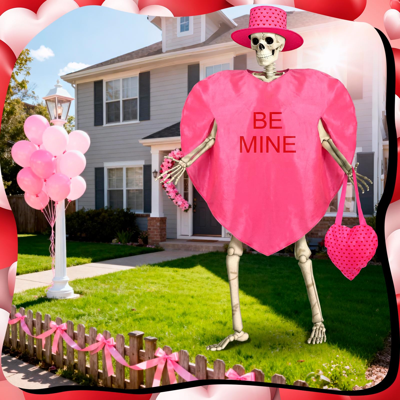 Chicingyou lifestyle yard display shows decorated skeleton creating festive curb appeal benefit