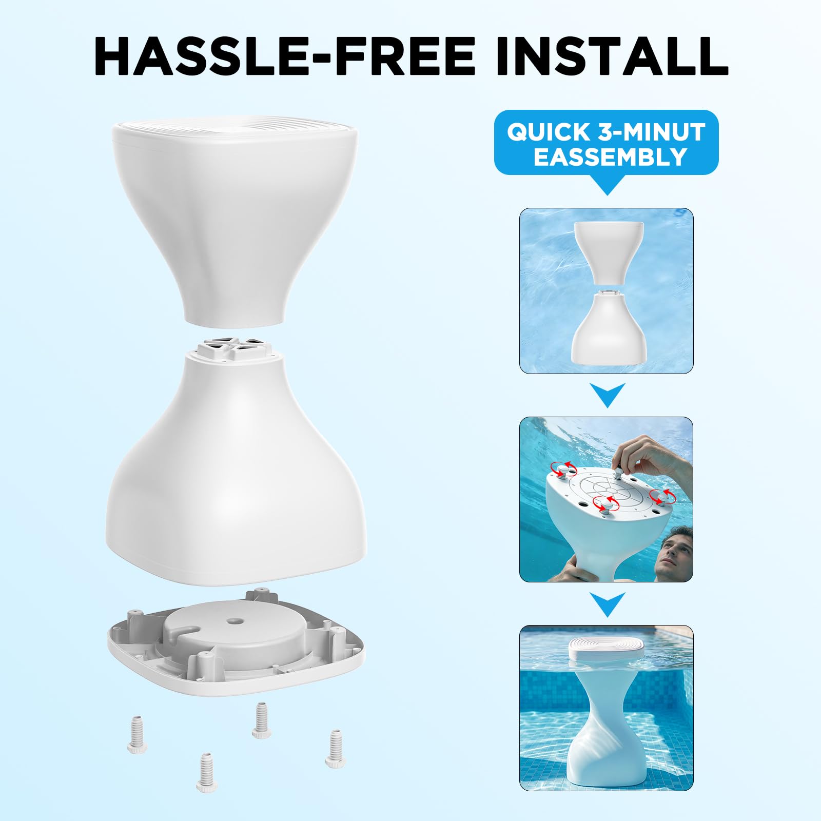 ChickVilla easy assembly on deck showing quick tool-free setup and time-saving benefit