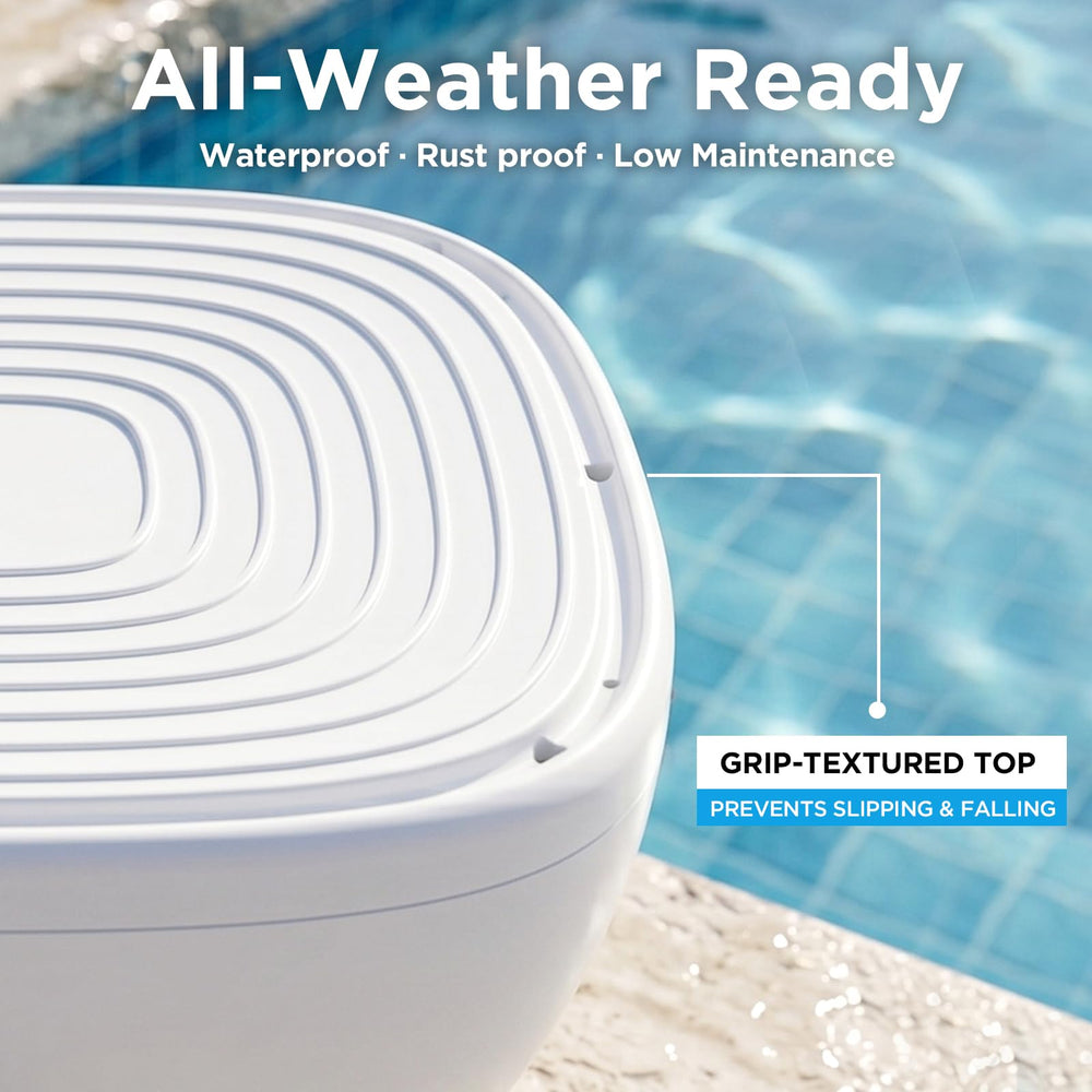 ChickVilla side profile showing 26" height for optimal submerged comfort and support