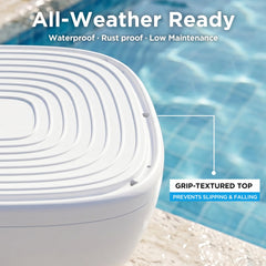ChickVilla side profile showing 26" height for optimal submerged comfort and support