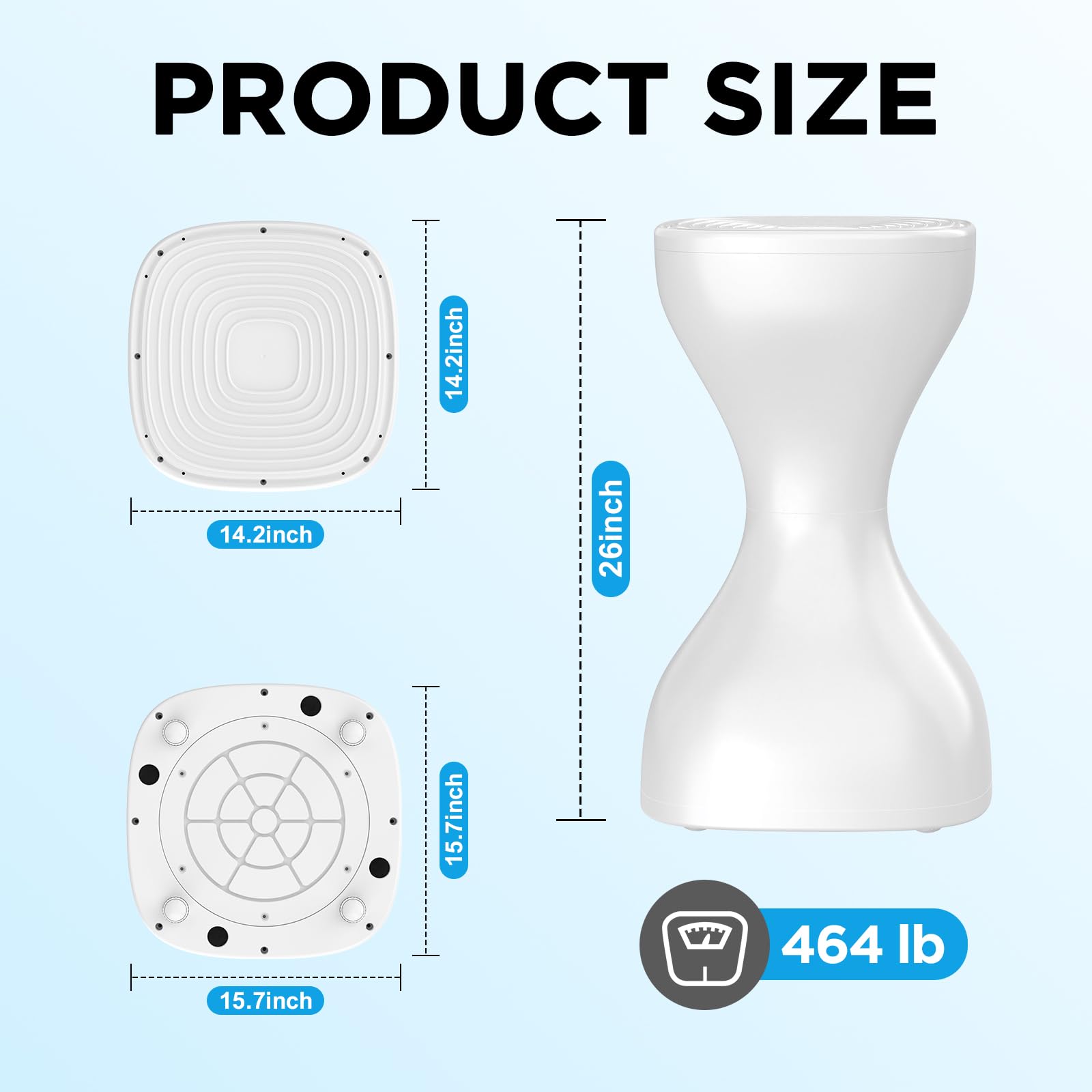 ChickVilla vinyl-safe non-slip feet detail protecting liners and preventing abrasion