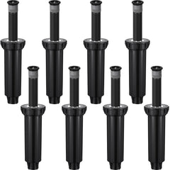 Chicmount front view of eight boxed 4-inch pop-up sprinkler heads showing kit convenience