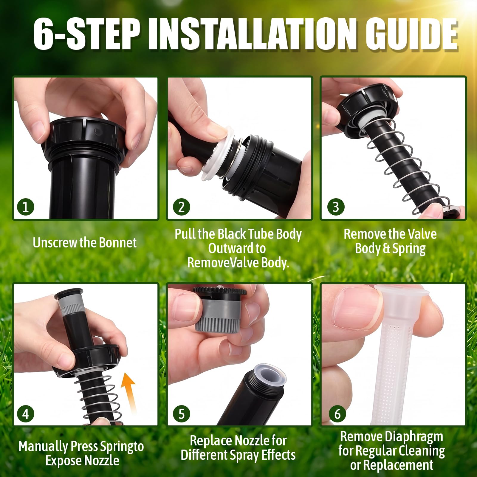 Chicmount packaging with extra nozzles for quick replacements