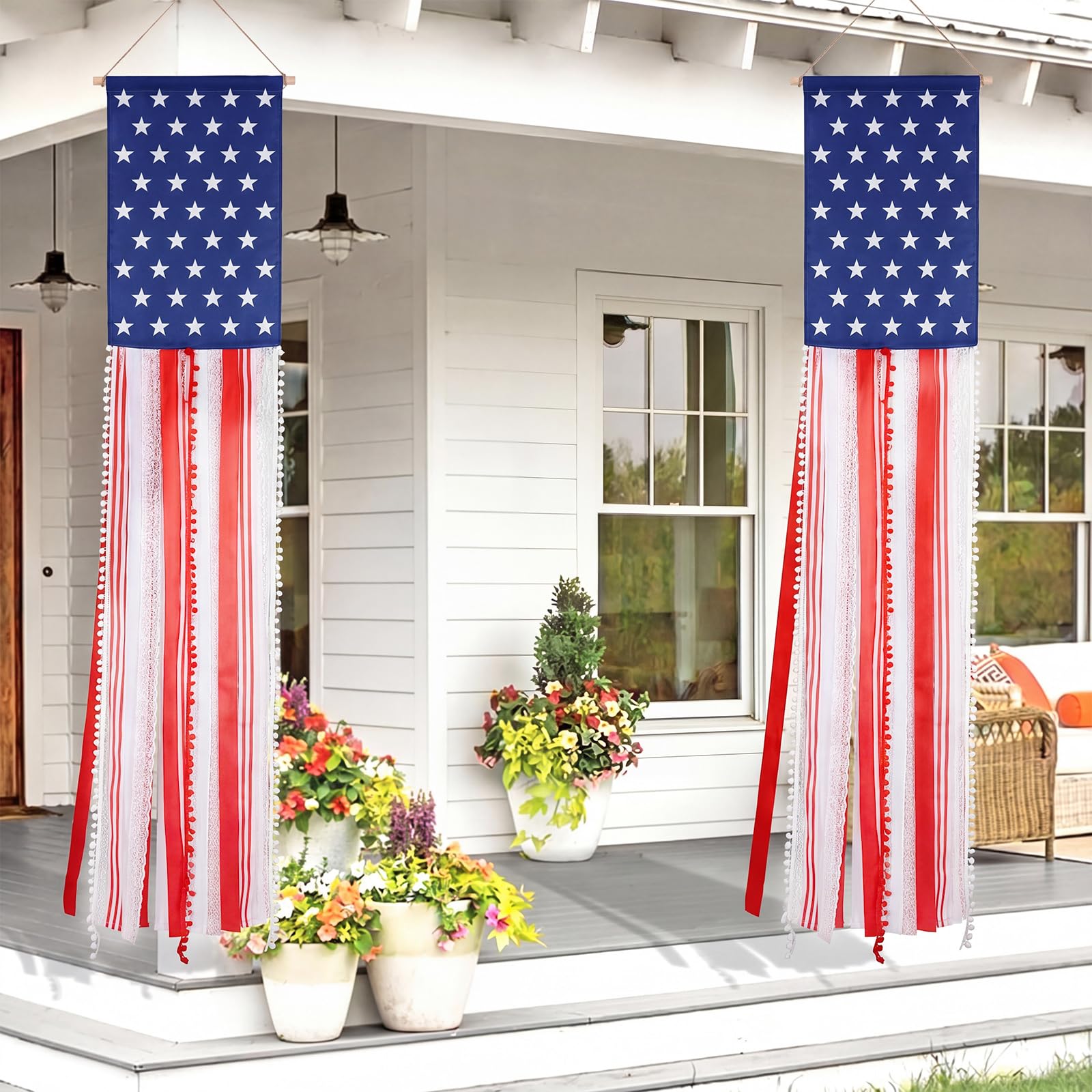 Chicplaid banner used as party backdrop enhancing outdoor celebrations