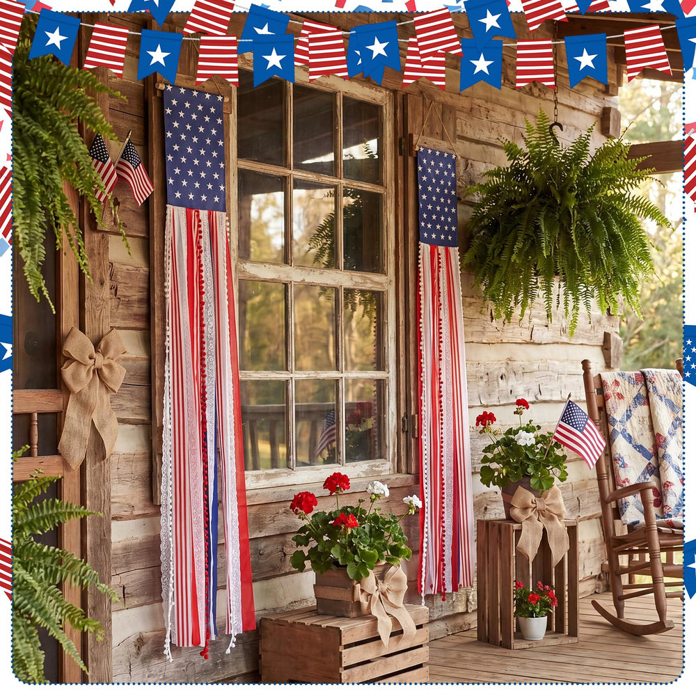 Chicplaid blue star field detail highlighting classic flag-inspired design