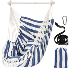 Chihee front view hammock chair showing full seat and benefits of comfort