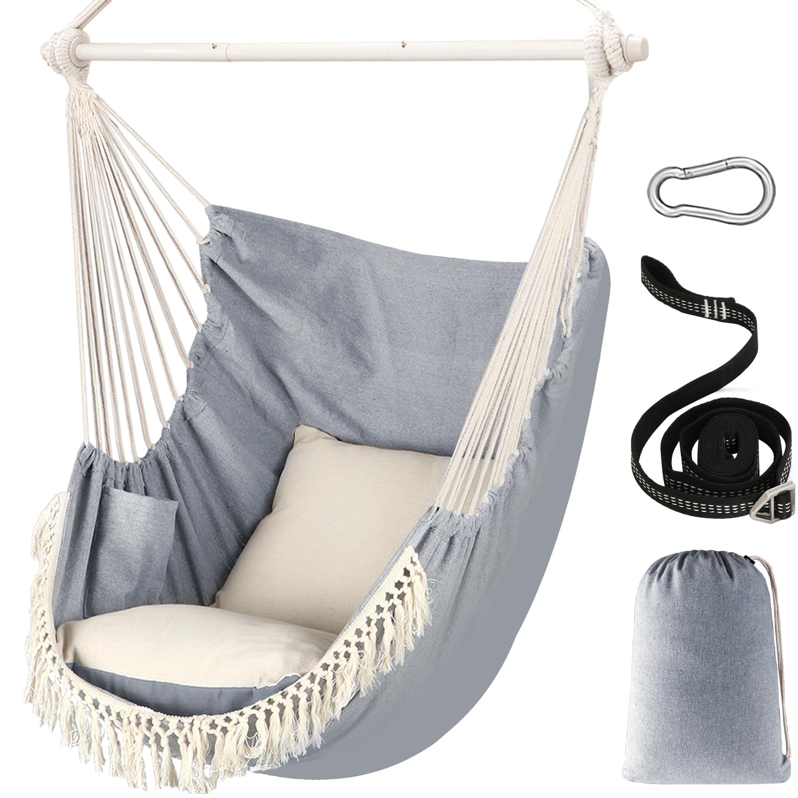 Chihee front view of hammock chair showing comfortable seating and style