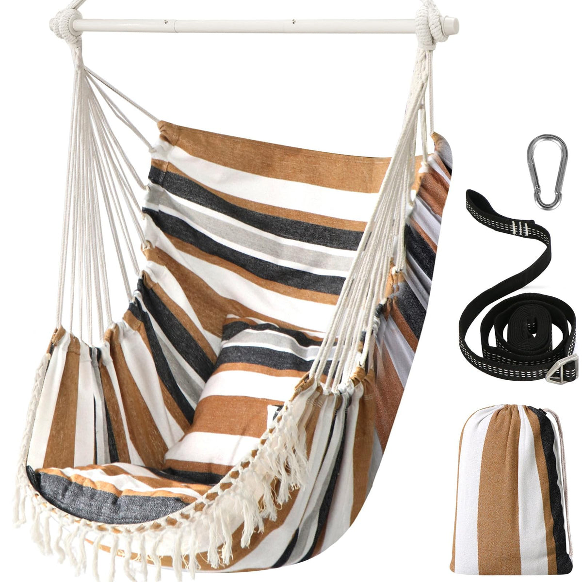 Chihee front view showing whole hammock chair and comfortable seating