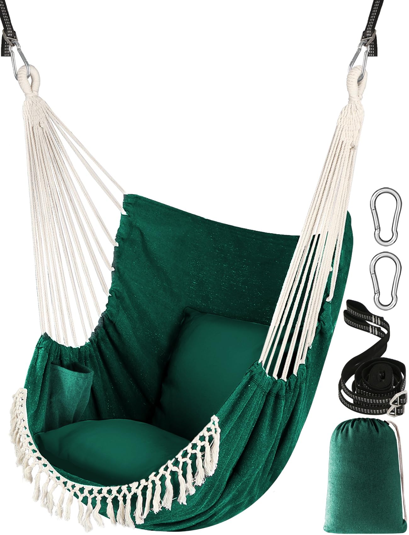 Chihee hammock chair front view showing stable seat and stylish fabric for comfortable lounging