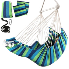 Chihee hammock chair front view showing cushions and comfortable seat benefit