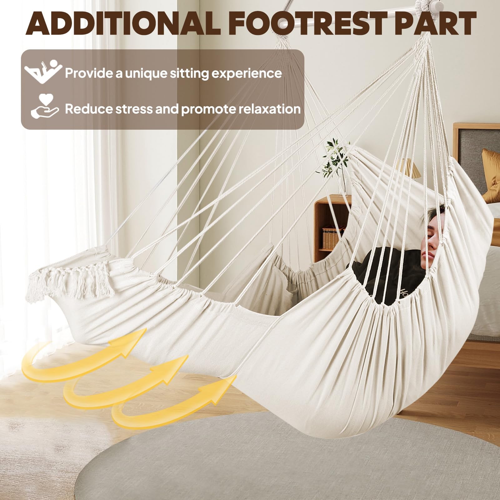 Chihee side pocket and foldable footrest showing convenience and leg support
