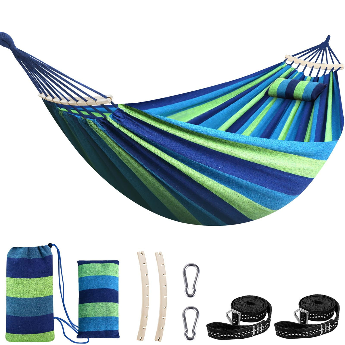 Chihee hammock front view showing full open bed and stable layout for comfortable lounging