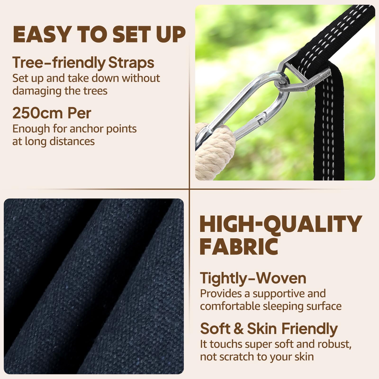Chihee hammock folded in a carry setup showing portability for travel benefit
