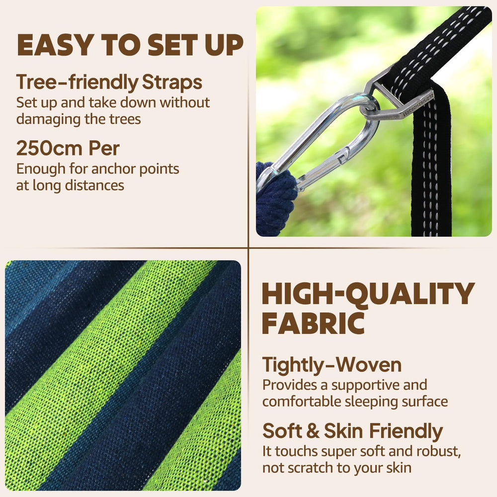 Chihee hammock folded and packed for travel to show lightweight portability