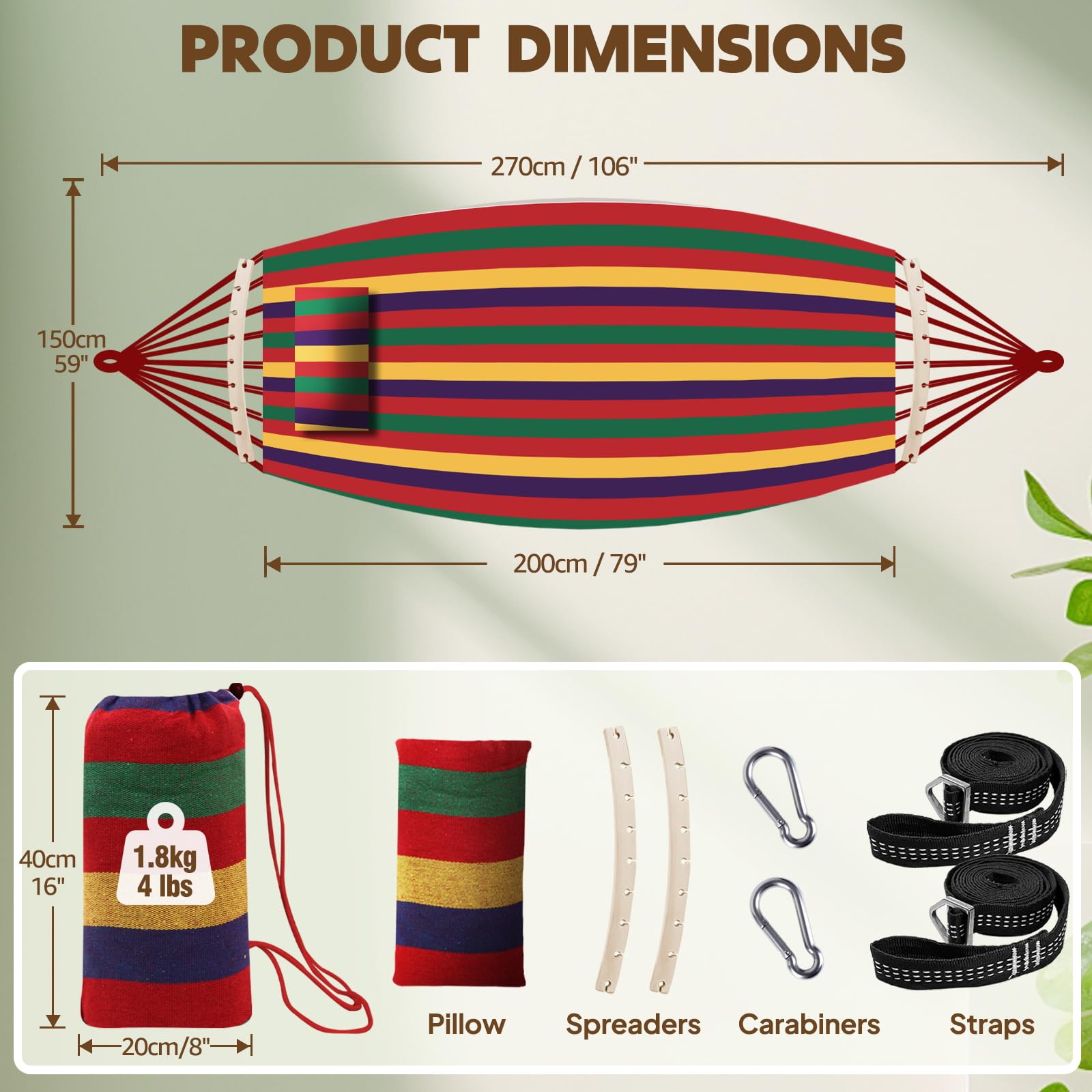 Chihee hammock suspension straps and carabiners showing adjustable secure setup