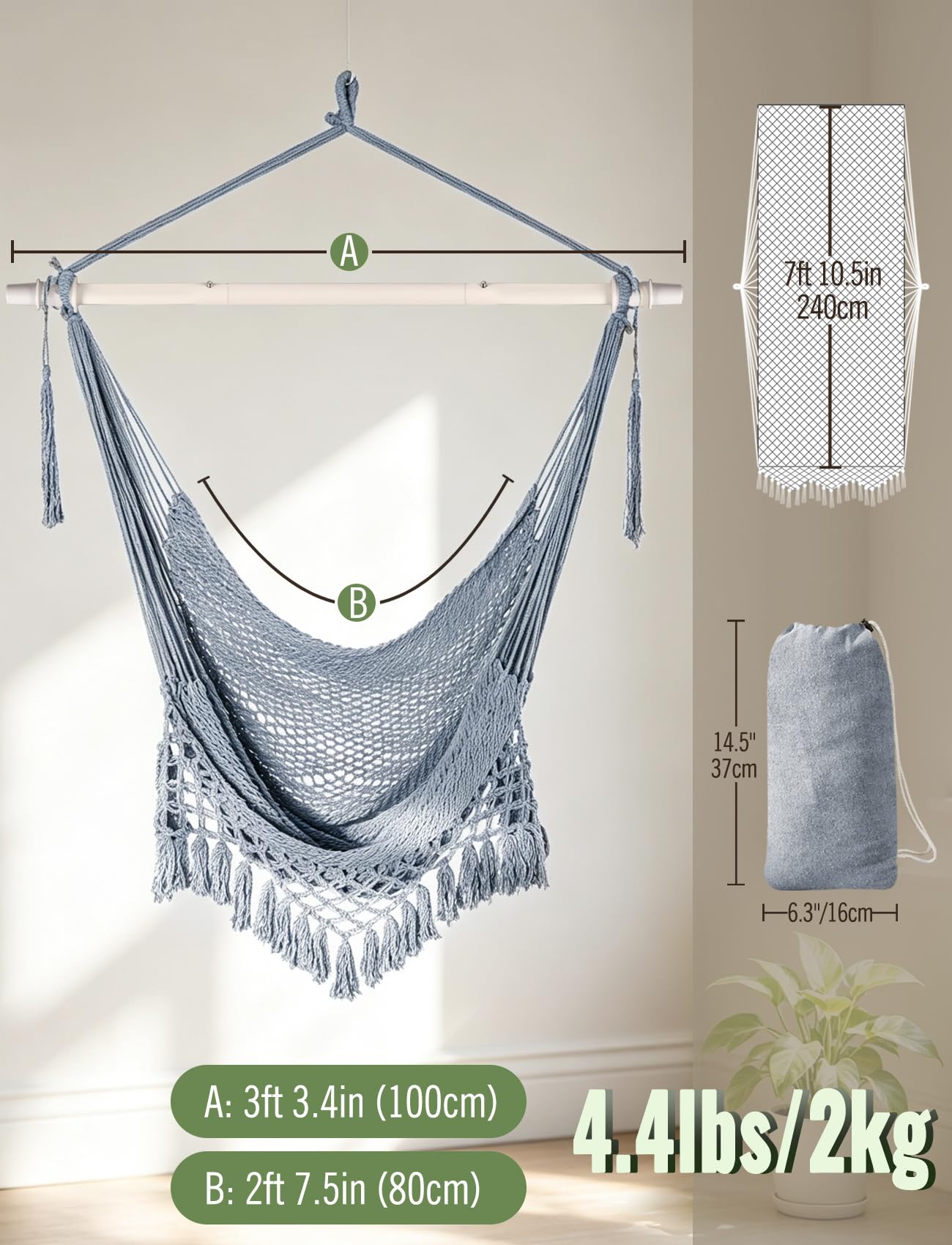 Chihee metal spreader bar with anti-slip poles demonstrating stable, secure hanging support
