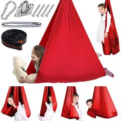 Chihee sensory swing front view showing cocoon shape and entrance, calming play spot