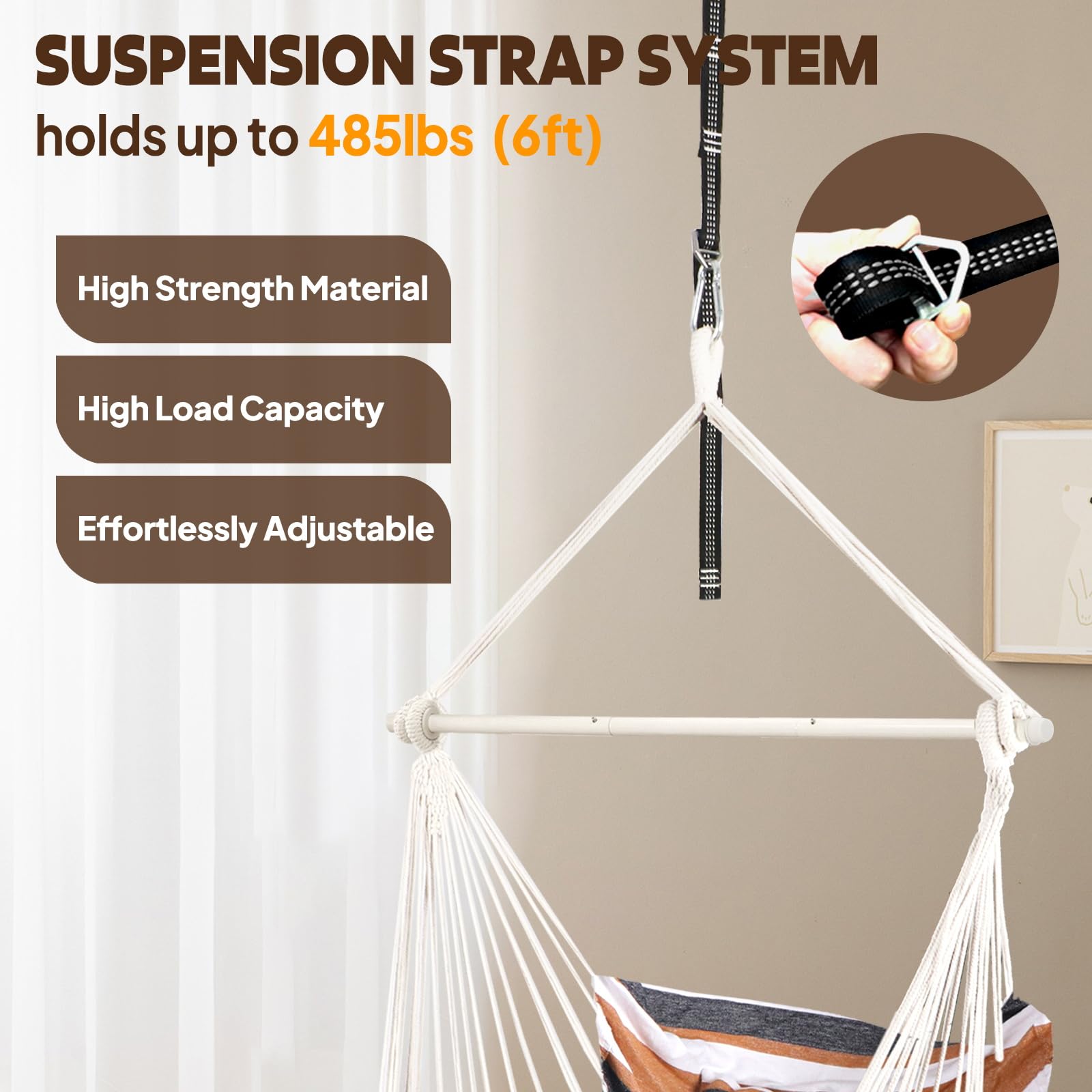 Chihee side pocket and hanging rope detail for handy storage convenience