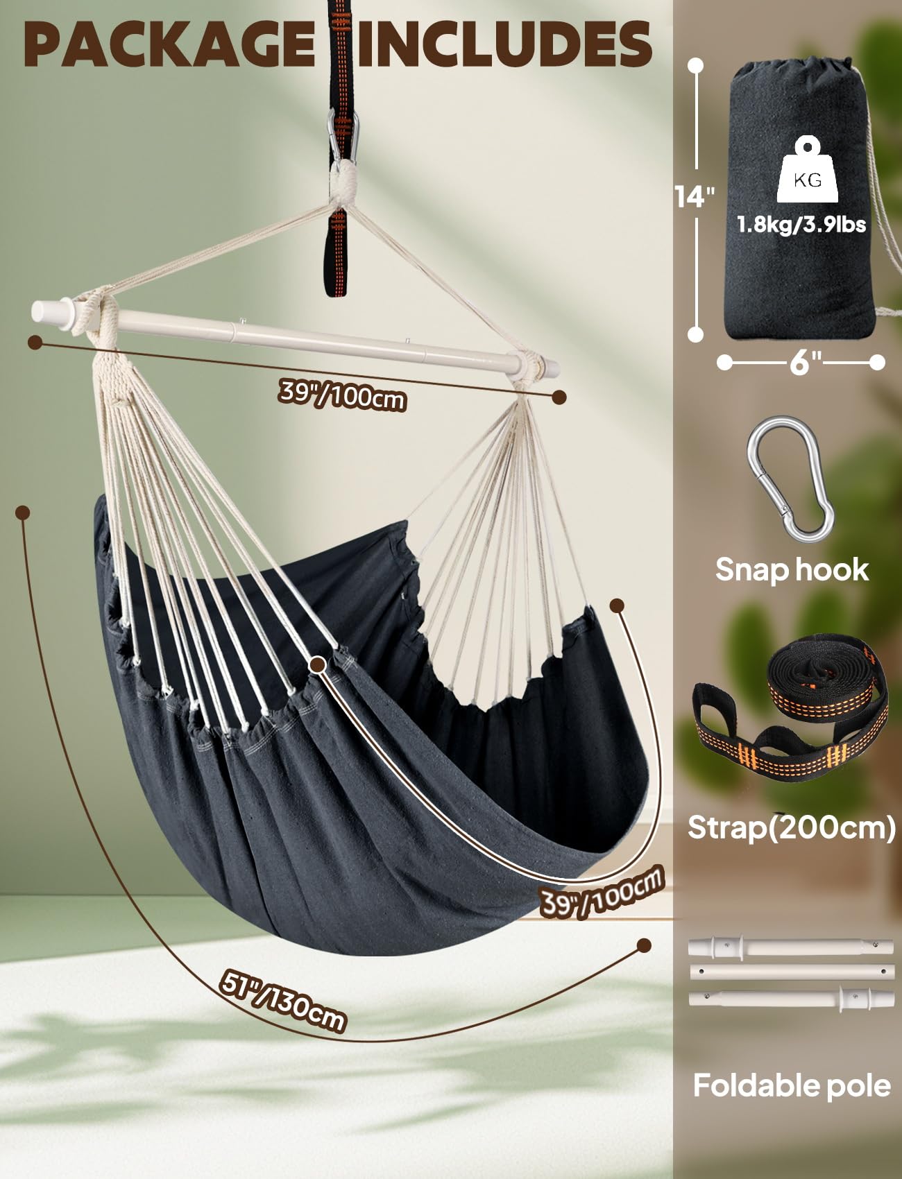 Chihee metal spreader bar and iron carabiner demonstrating strong support