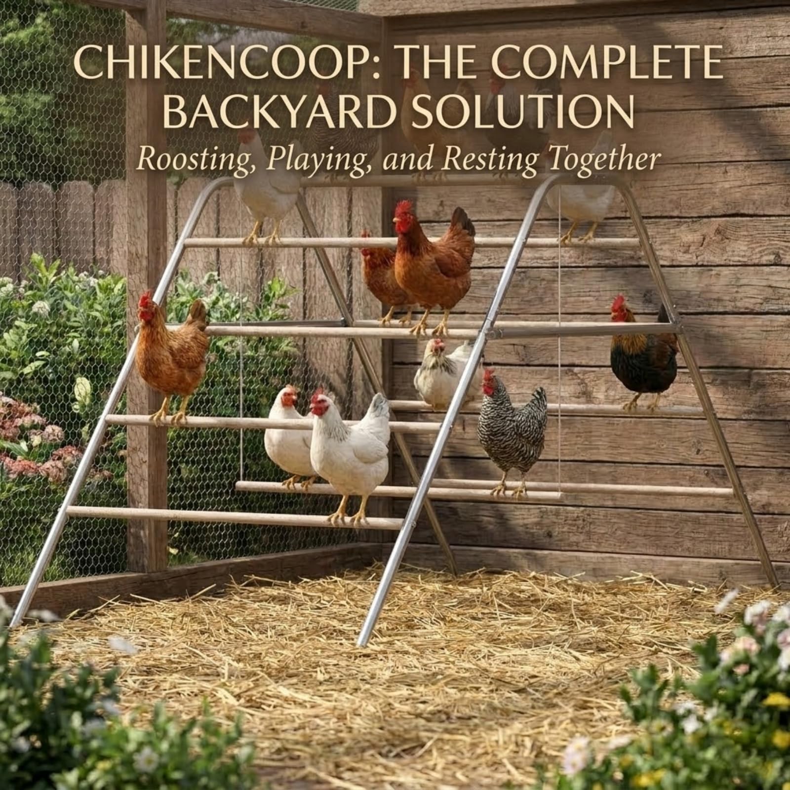 CHIKENCOOP durable steel and treated wood for long-lasting outdoor use