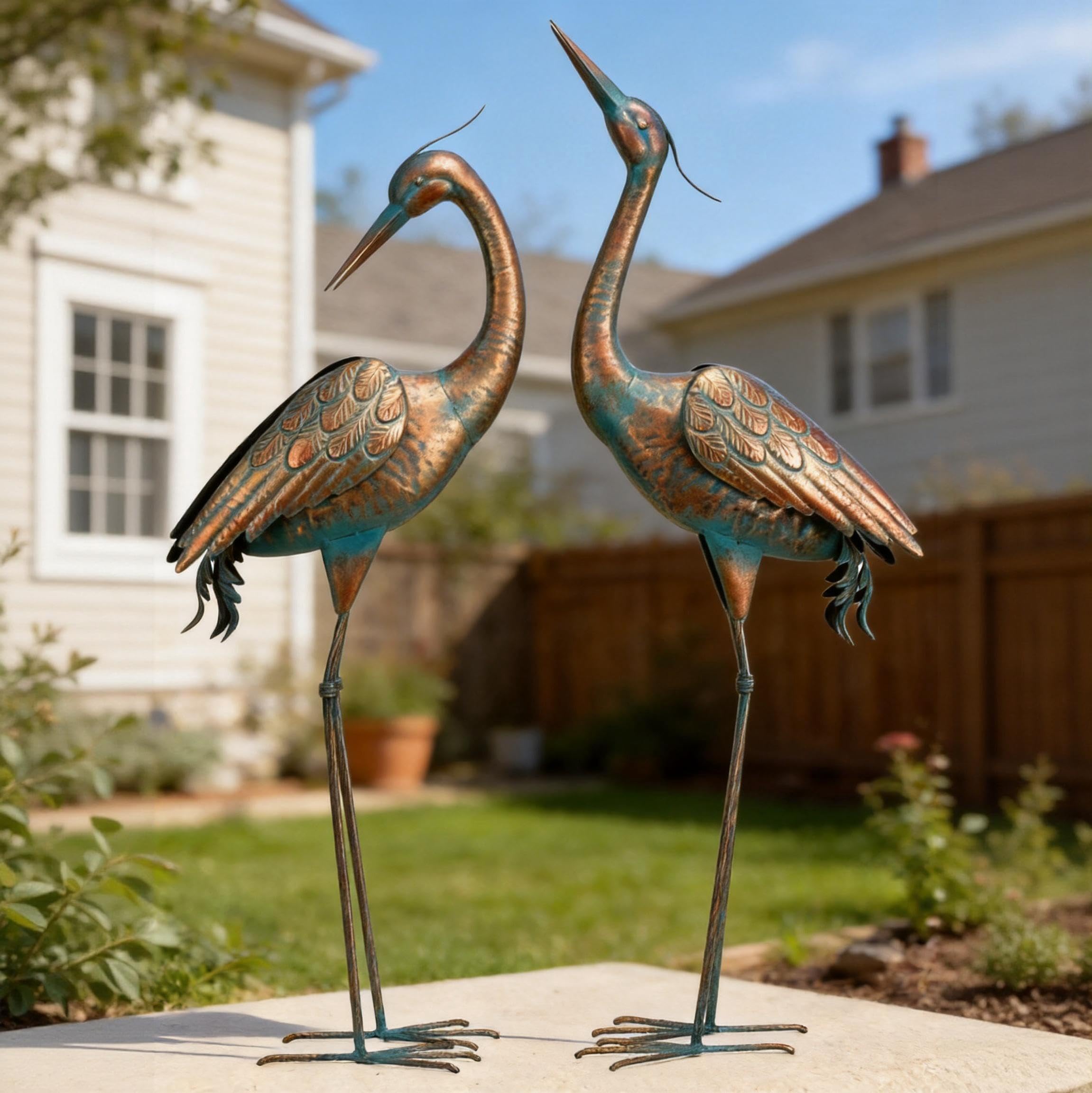 chisheen head-up heron profile emphasizing tall presence and focal impact