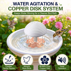 Chitidr 99.99% pure copper flower disk closeup highlighting improved water contact for fresher baths