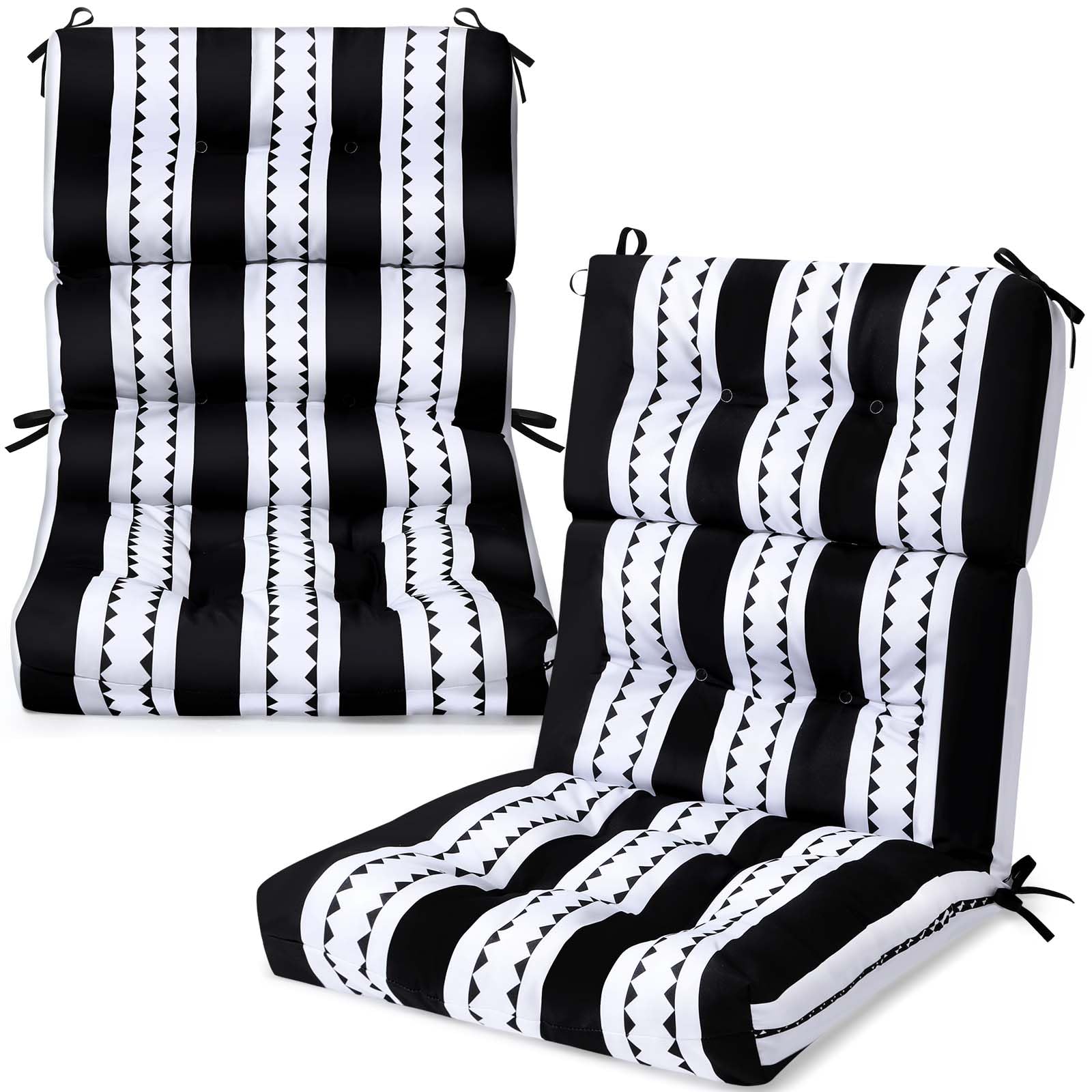 Chitidr front view showing classic stripe cushions, adds instant comfort