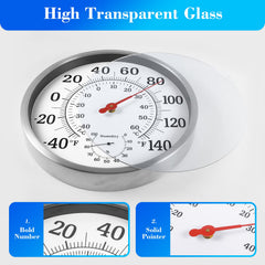CHIVENIDO hygrometer scale close-up showing humidity readout to help garden care
