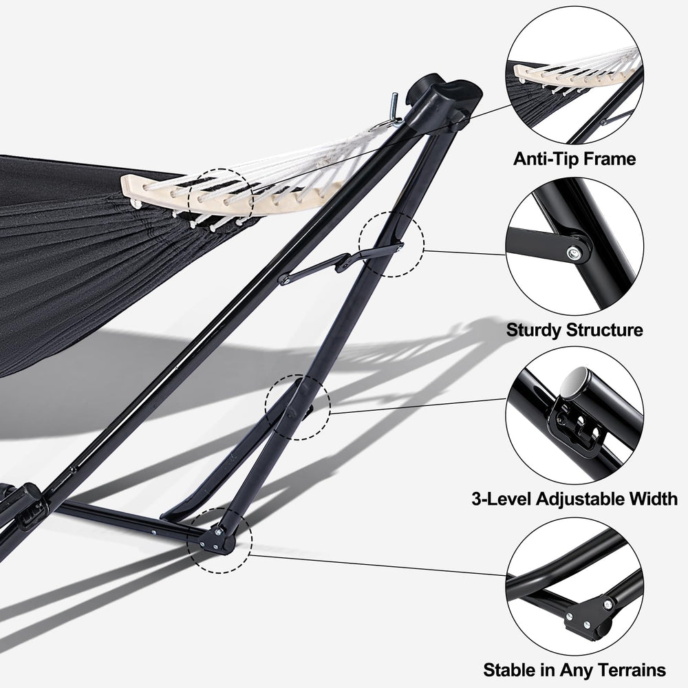 Chloraeon folded hammock chair in carry bag for easy transport