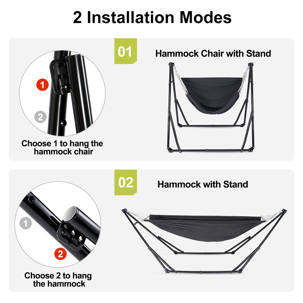 Chloraeon hammock chair in a dorm room offering space-saving relaxation