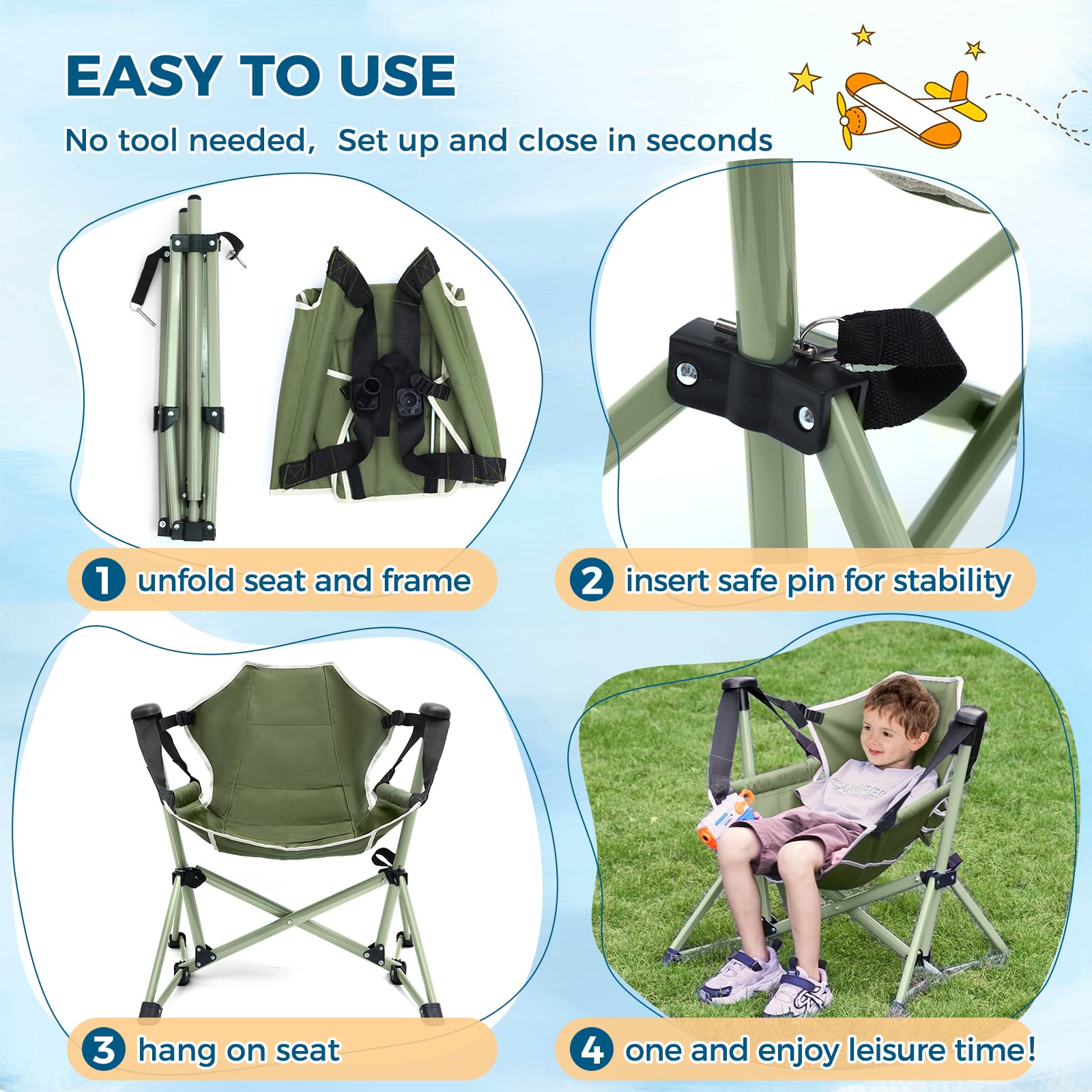 Chloraeon height adjustment demo illustrating fit for growing kids