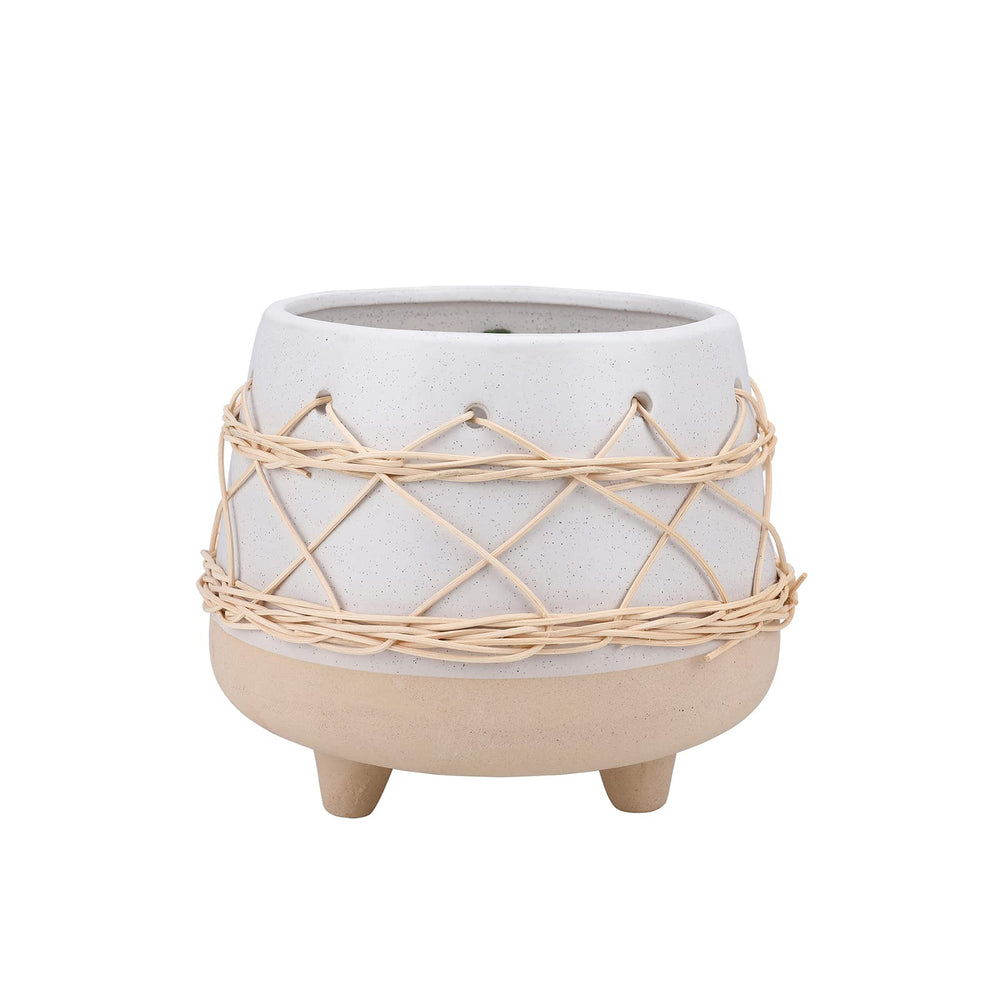 Chonsun planter front view showing modern shape and decorative finish for stylish display