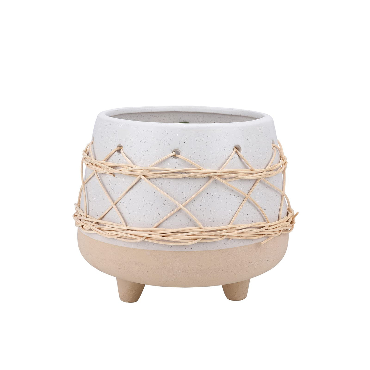 Chonsun planter front view showing modern shape and decorative finish for stylish display