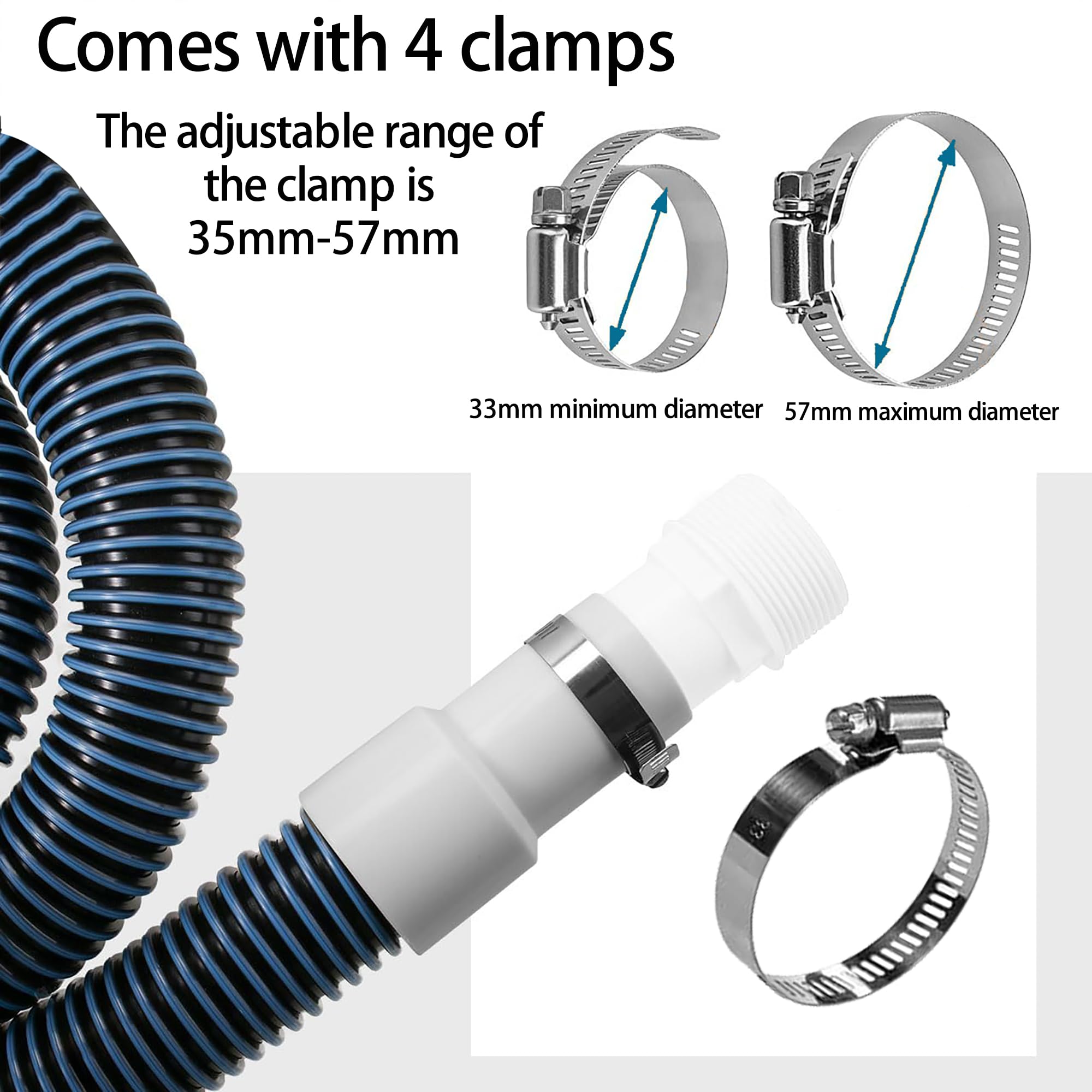 CHOOHC close-up of hose ribbing and smooth inner wall for durable, leak-resistant flow
