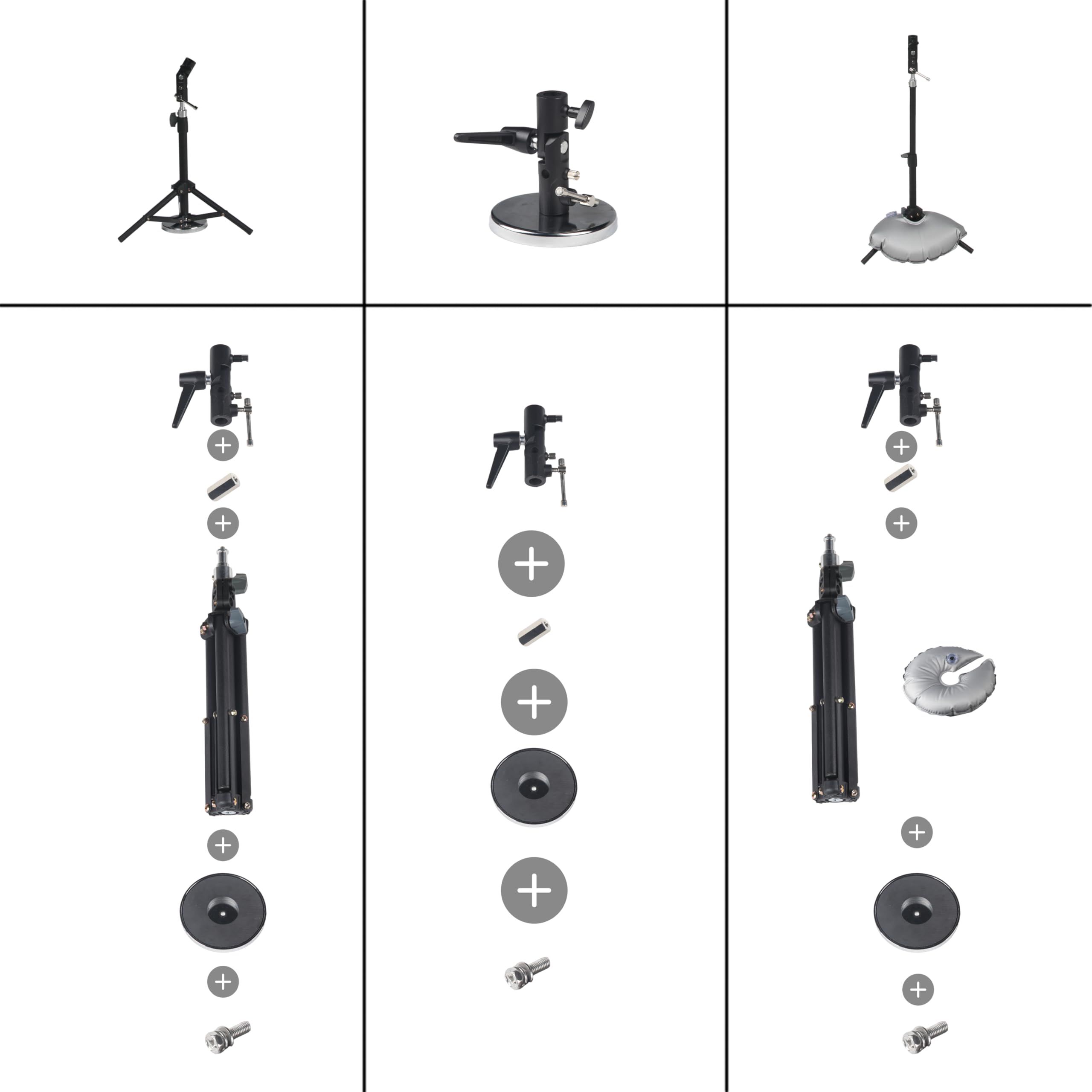 CHOOSEU tripod and counterweight in use providing enhanced job-site stability