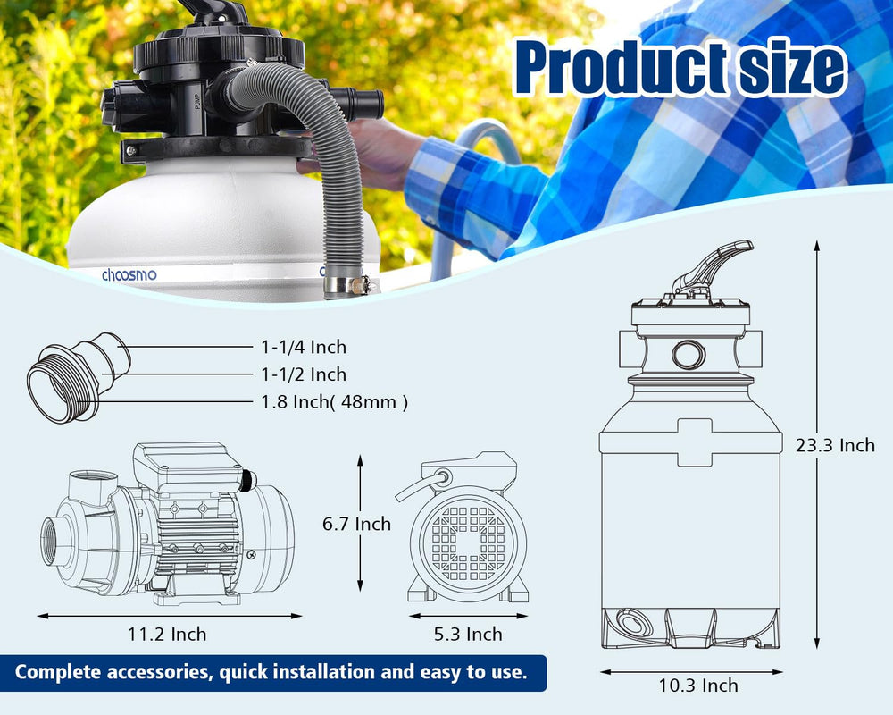 choosmo motor and impeller texture showing durable build for steady flow