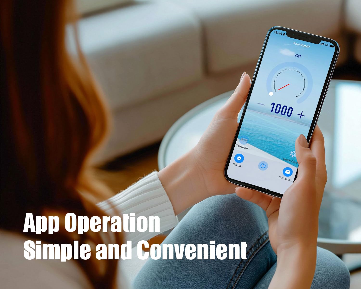 choosmo app schedule screen on smartphone highlighting remote control convenience