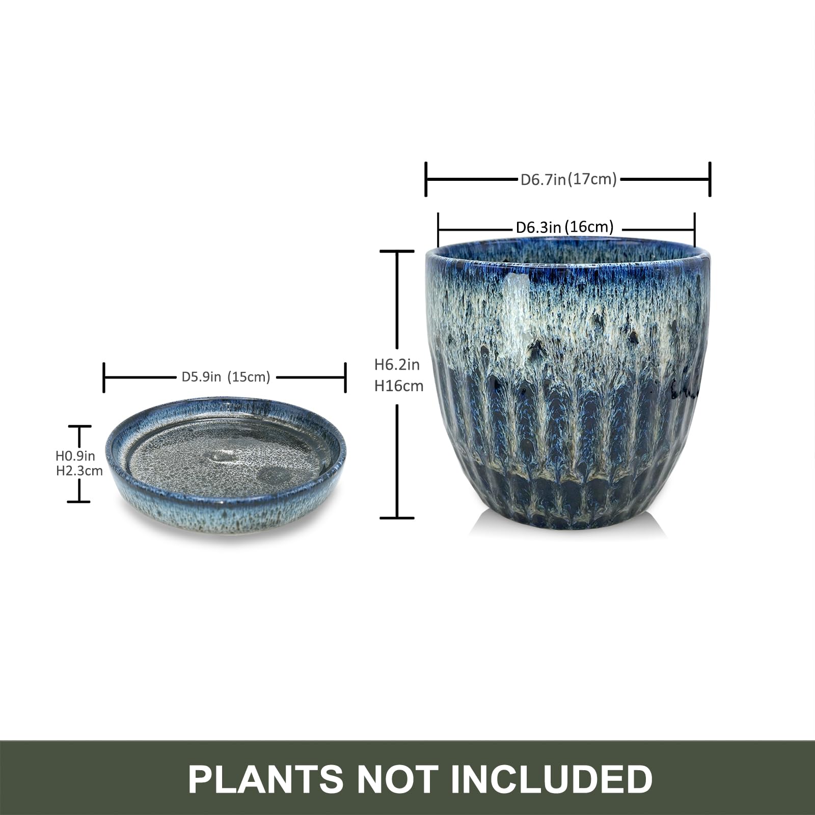 Chralji GIFTWARE closeup of drainage hole, prevents overwatering