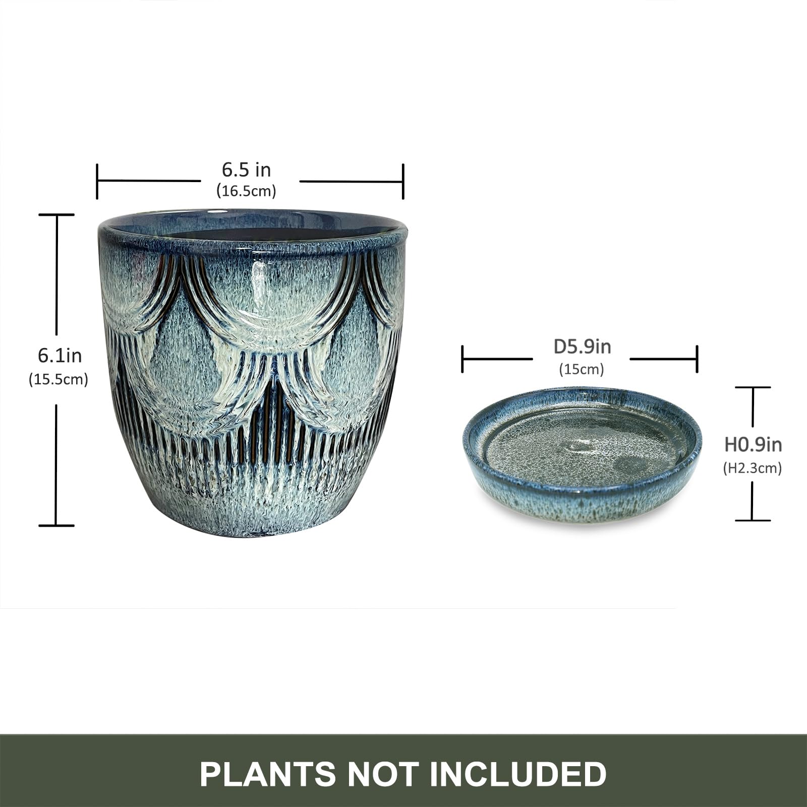Chralji GIFTWARE visible drainage hole detail preventing overwatering and root rot